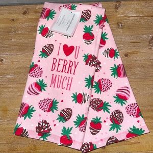 Cupcake and Cashmere Strawberry Valentine’s Kitchen Towels Set of 2